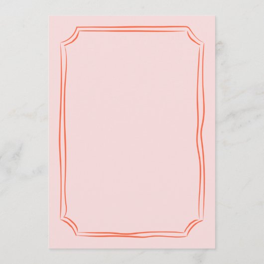 grillige hand getrokken leuk retro bruiloft menu (Achterkant)