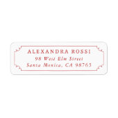 grillige hand getrokken Lijst retouradres Etiket (Voorkant)