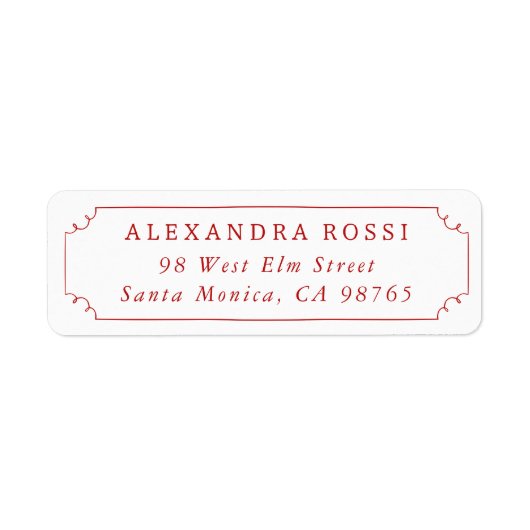 grillige hand getrokken Lijst retouradres Etiket (Voorkant)