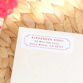 grillige hand getrokken Lijst retouradres Etiket