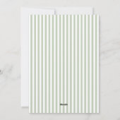 grillige hand getrokken Lijst salie strepen Feestdagenkaart (Achterkant)