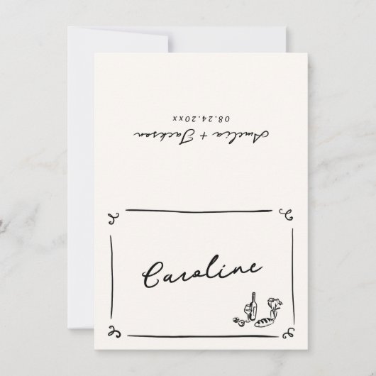 grillige hand getrokken plaats kaart (Voorkant)