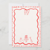 grillige hand getrokken rode boog krabbel golvende kaart (Achterkant)