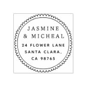 grillige hand getrokken rond Lijst retouradres Rubberstempel (Afrduk)