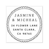 grillige hand getrokken rond retouradres  zelfinktende stempel (Design)