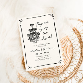 grillige hand getrokken verlovingsfeest kaart