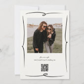 grillige hand getrokken wijnmakerij bruiloft kaart (Achterkant)