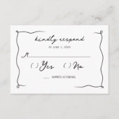 Grillige Handgeschreven Kersen Bruiloft Informatiekaartje (Voorkant)