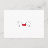 Grillige Handgeschreven Kersen Bruiloft Informatiekaartje (Achterkant)