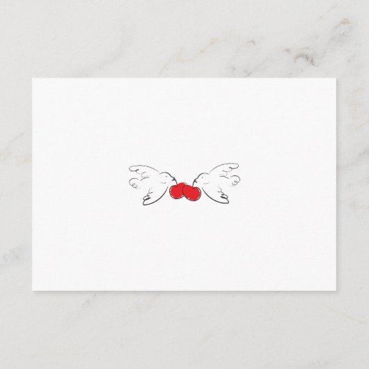 Grillige Handgeschreven Kersen Bruiloft Informatiekaartje (Achterkant)