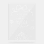 Grillige handgetekende boog bruiloft feest begrroe acryl bord (Voorkant)