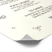 Grillige handgetekende bordeauxrode menu poster (Hoek)
