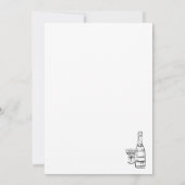 Grillige handgetekende bruiloftsborrel voor de bru kaart (Achterkant)