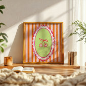 Grillige Handgetekende Coquette Kersen Kunst Poster