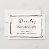 grillige handgetekende doedels kaart (Voorkant)