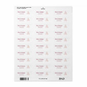 Grillige handgetekende Kerstdoodle Etiket (Full Sheet)