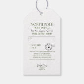 Grillige handgetekende krabbel Noordpool Express Cadeaulabel (Voorkant)