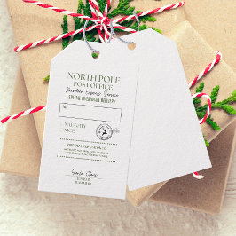Grillige handgetekende krabbel Noordpool Express Cadeaulabel