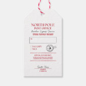 Grillige handgetekende krabbel Noordpool Express Cadeaulabel (Voorkant)