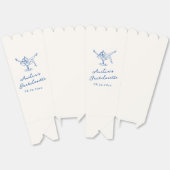 Grillige Handgetekende Navyblauwe Bachelorette Bedankdoosjes (Ongevouwen)