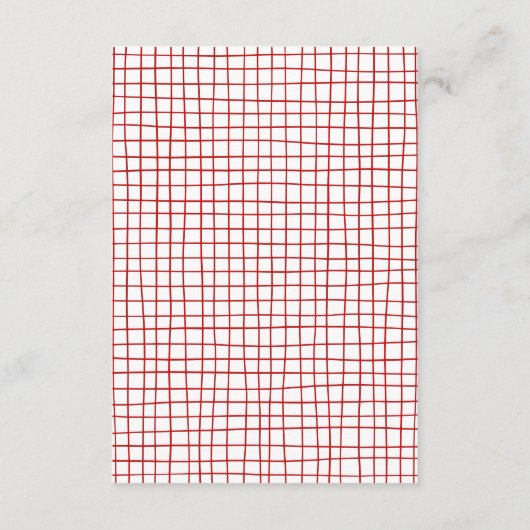 Grillige handgetekende pizza- en wijnbruidsfeestje bedankkaart (Achterkant)