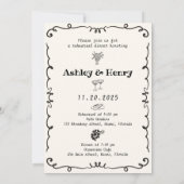 Grillige Handgetekende Quarige Nacht Vooraf Kaart (Achterkant)