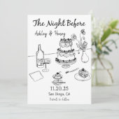 Grillige Handgetekende Quark The Night Before Kaart (Staand voorkant)