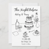 Grillige Handgetekende Quarky De Nacht Voor Kaart (Voorkant)