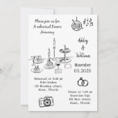 Grillige Handgetekende Quarky De Nacht Voor Kaart (Achterkant)