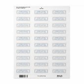 Grillige handgetekende retro kader retouradres etiket (Full Sheet)