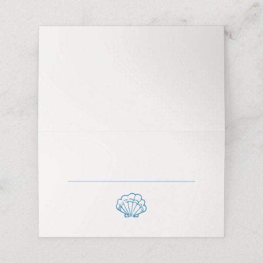 grillige handgetekende schaal plaatskaartje (Buitenkant ongevouwen)