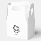 grillige handgetekende taart bruiloft bedankdoosjes (Geopend)