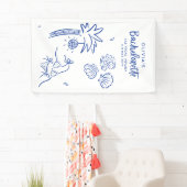 Grillige handgetekende toast toast op de kust spandoek (Insitu)