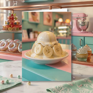 Grillige Hars Banaan Sundae Zus Verjaardag Kaart