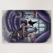  grillige heks bij haar Antiek ijdelheid Legpuzzel (Horizontaal)