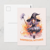 grillige heksen briefkaart (Voorkant / Achterkant)
