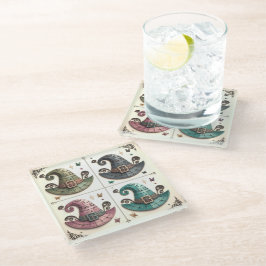 grillige heksen glazen onderzetter