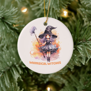 grillige heksen keramisch ornament