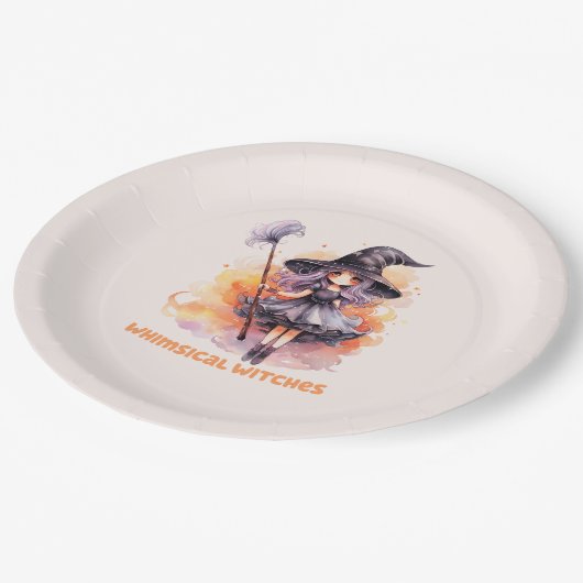 grillige heksen papieren bordje (Gekanteld)