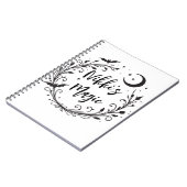 Grillige Hekserige Wicca-Kruidenmagie Halloween Notitieboek (Linkerzijde)