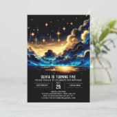 Grillige Hemelse Digitale Verjaardag Kaart (Staand voorkant)