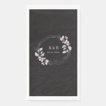 grillige herfst bloemen monogram bruiloft