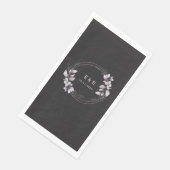 grillige herfst bloemen monogram bruiloft servet (Hoek)