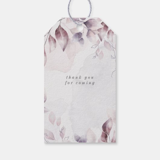 grillige herfst bloemenmonogram huwelijkscadeau la cadeaulabel (Achterkant)