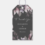 grillige herfst bloemenmonogram huwelijkscadeau la cadeaulabel (Voorkant)