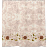 grillige herfst boho eikel patroon bruine nacht douchegordijn (Voorkant)