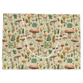 Grillige herfst paddenstoelen bos naadloos patroon groot cadeauzakje (Achterkant)