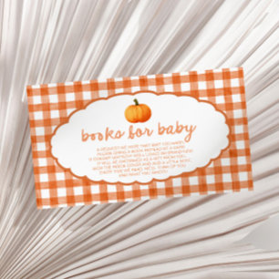 Grillige Herfst Pompoen Baby Shower Boeken Voor Ba Informatiekaartje