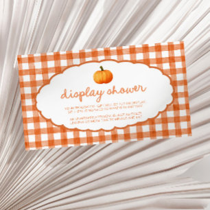 Grillige Herfst Pompoen Baby Shower Weergave Showe Informatiekaartje