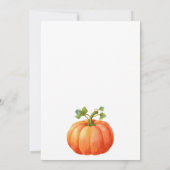 grillige Herfst pompoen kleine pompoen Baby shower Kaart (Achterkant)